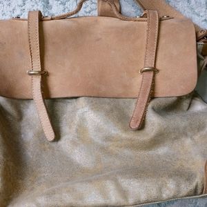 Jesslyn Blake Tan Shimmer Purse